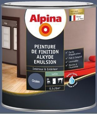Peinture finition alkyde satin 0,5L ocean